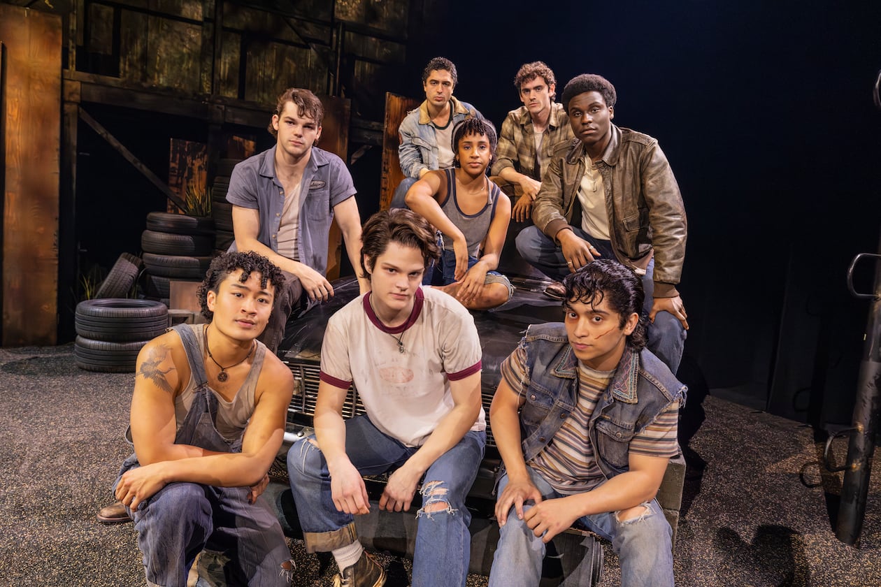 The Greasers are a fictional teen gang from rural Oklahoma in "The Outsiders: A New Musical." The Broadway musical is based on S.E. Hinton's book and Francis Ford Coppola's film. Atlantans can see the touring Regions Bank Broadway in Atlanta production at the Fox Theatre Nov. 25-30. (Courtesy of Matthew Murphy)