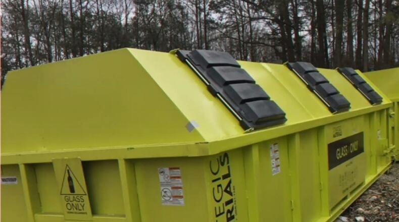 Milton has entered into an agreement with Strategic Materials, Inc. to provide a collection bin for glass recycling at no cost to the city or residents. (Courtesy City of Milton)