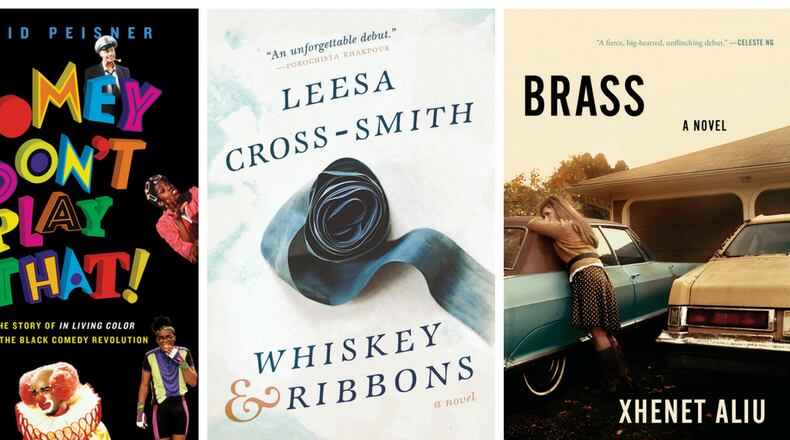 Books by authors David Peisner, Leesa Cross-Smith and Xhenet Aliu, three authors appearing at the AJC Decatur Book Fesitval Labor Day weekend.