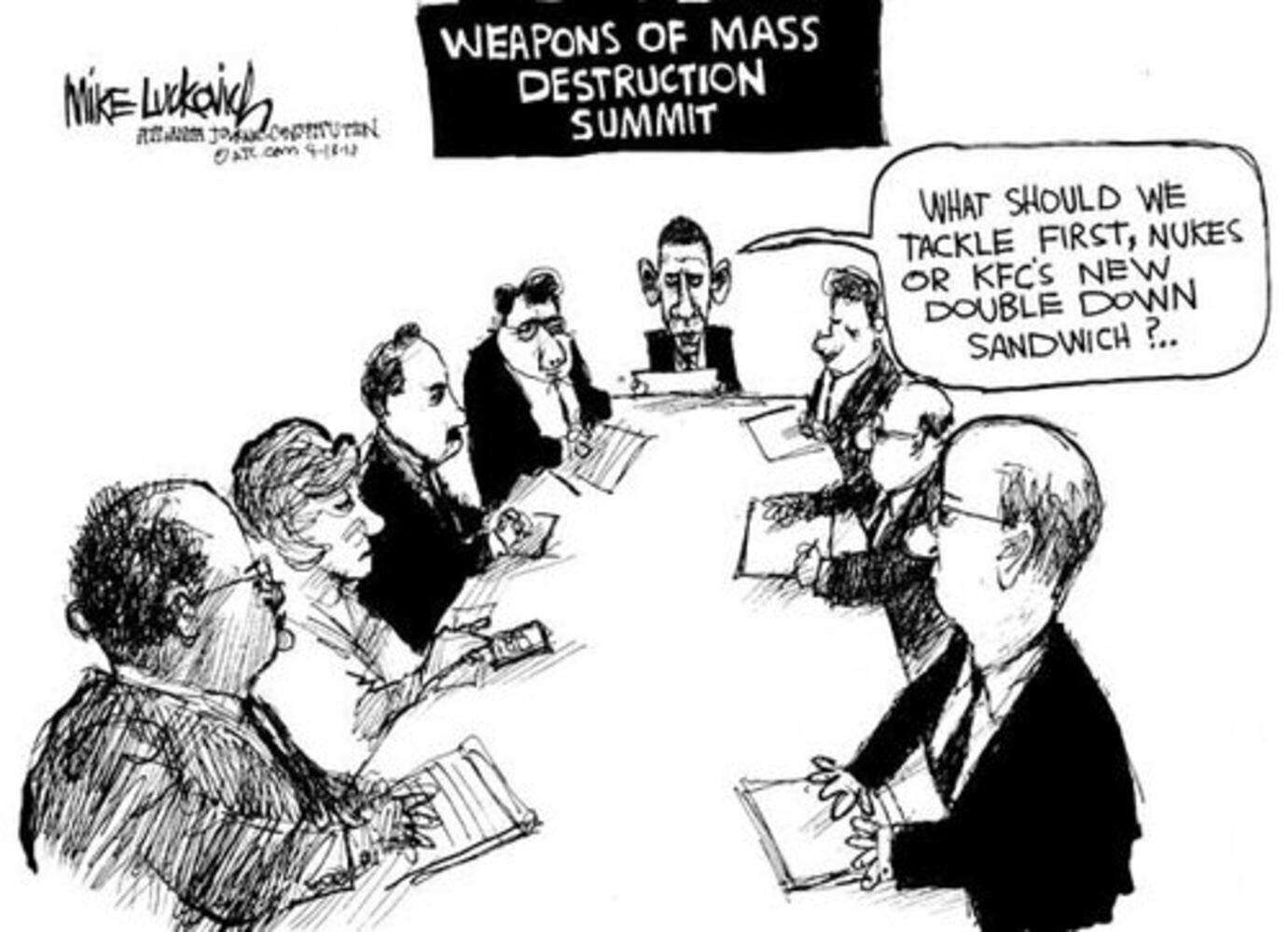 Mile Luckovich cartoons for April 2010