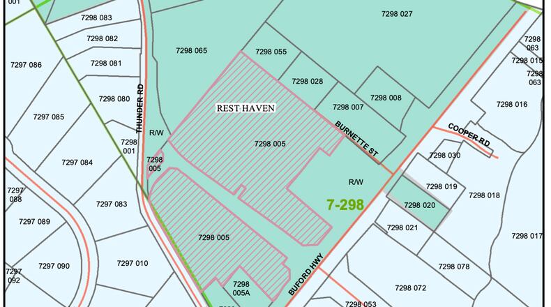 Gwinnett Commissioners have approved a request from Rest Haven officials to de-annex 8.11 acres along Buford Highway. (Gwinnett County)