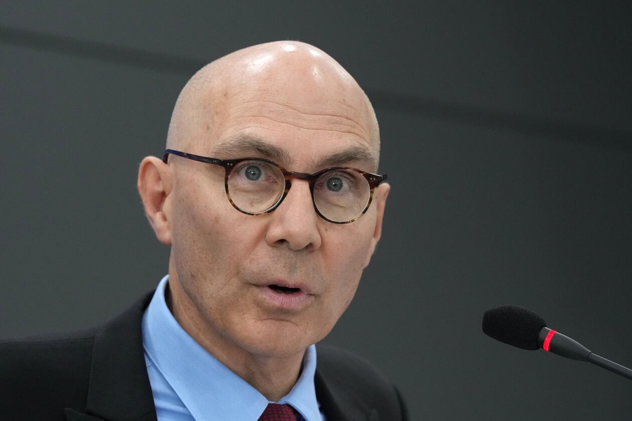 FILE - U.N. High Commissioner for Human Rights Volker Turk speaks to the media during a press conference in Seoul, South Korea, May 13, 2026. (AP Photo/Lee Jin-man, File)