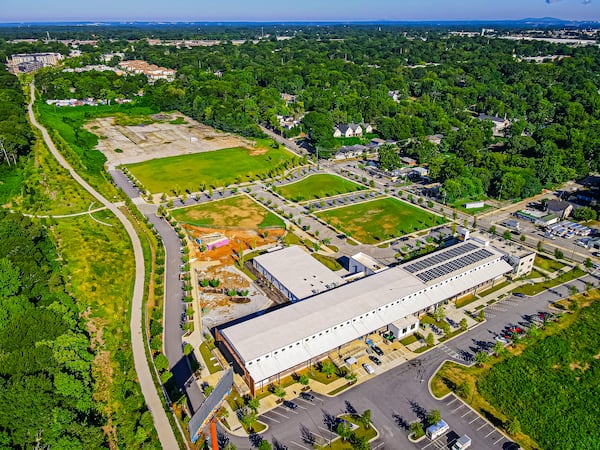 The Beltline is seeking a developer to transform nearly 14 acres along University Avenue in south Atlanta. (Courtesy of Atlanta Beltline/LoKnows Drones)