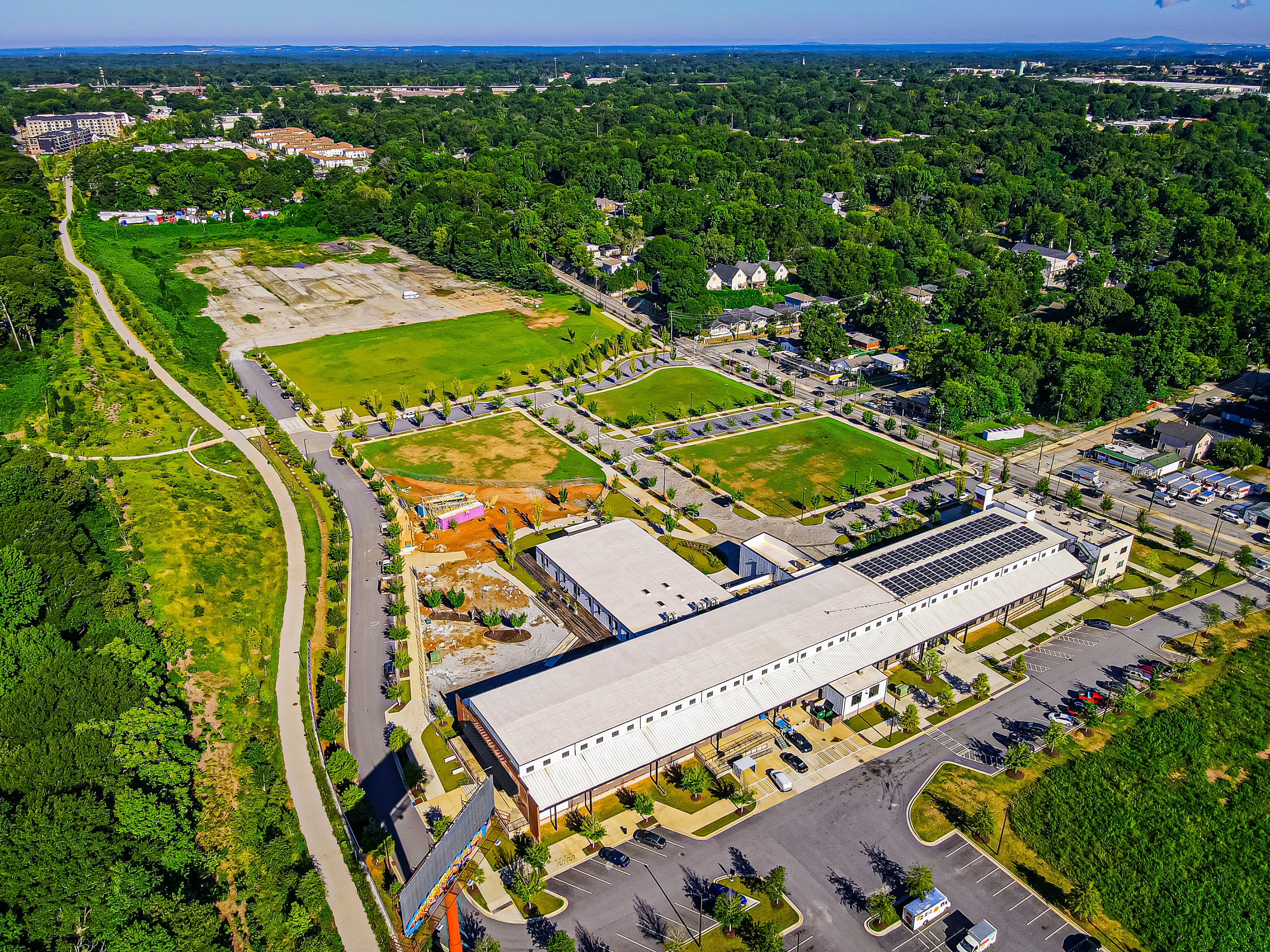 The Beltline is seeking a developer to transform nearly 14 acres along University Avenue in south Atlanta. (Courtesy of Atlanta Beltline/LoKnows Drones)