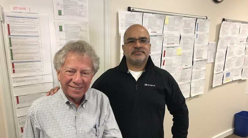 Hank Klibanoff, shown here with his producer David Barasoain for the WABE-FM podcast “Buried Truths,” will talk about Pulitzer Prize-winning author T.S. Stribling at the upcoming Lost Southern Voices Festival. RODNEY HO / RHO@AJC.COM