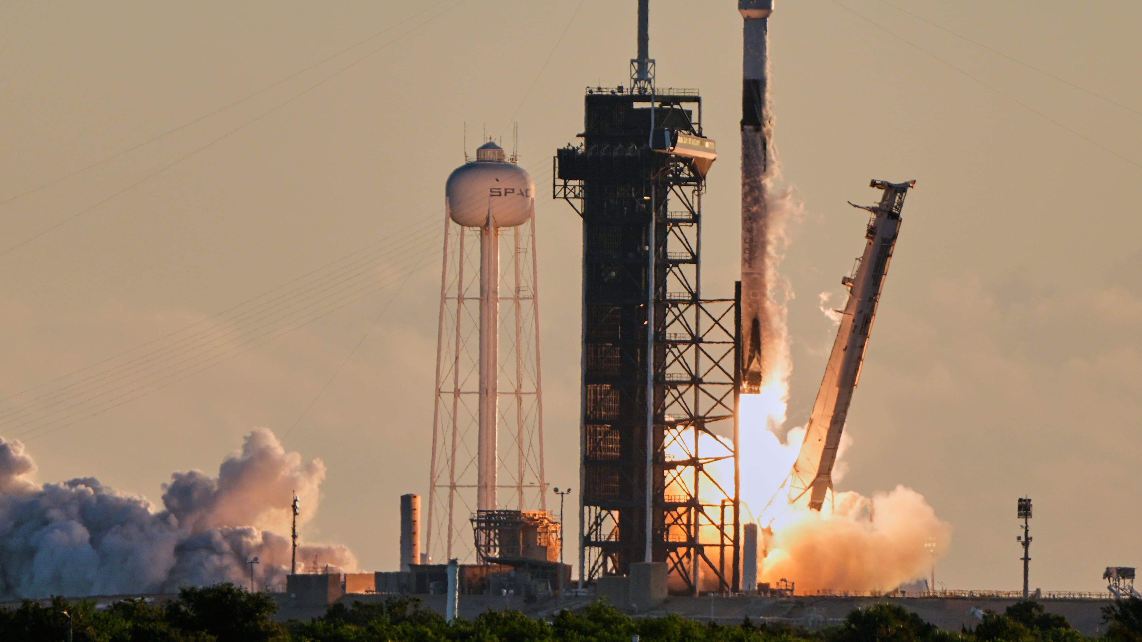 A SpaceX Falcon 9 rocket with a Interstellar Mapping and Acceleration Probe (IMAP) as it's primary payload, lifts off from pad 39A at the Kennedy Space Center in Cape Canaveral, Fla., Wednesday, Sept. 24, 2025. (AP Photo/John Raoux)