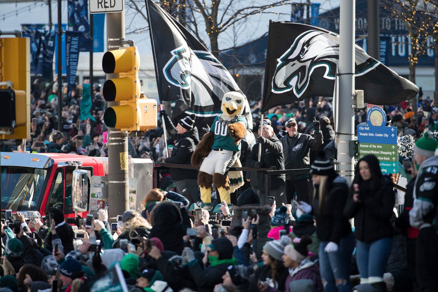 Philadelphia Eagles fans celebrate Super Bowl win with parade
