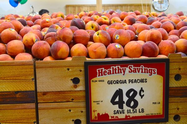 local peaches at Sprouts