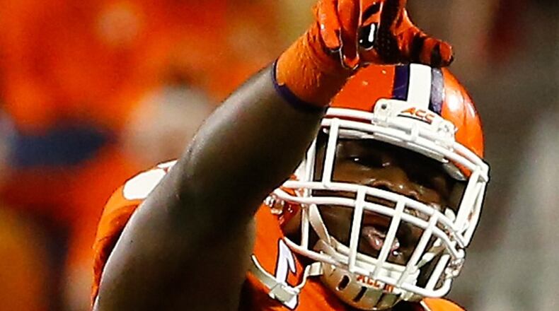 The Falcons traded with the Vikings to move forward nine spots and select Clemson's Grady Jarrett with the first pick of the fifth round.