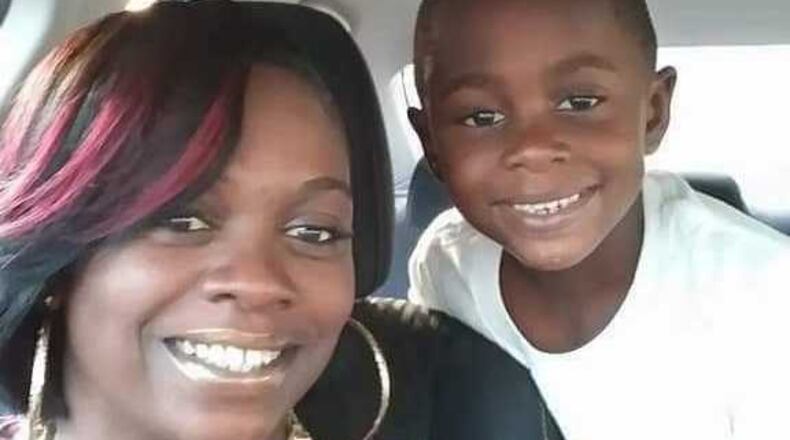 Trisha Mitchell with son Z'Mari.