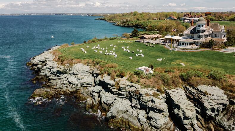 Perched atop a seaside cliff, Castle Hill Inn in Newport, Rhode Island overlooks the Atlantic Ocean. (Courtesy of Alex Paul Photography)