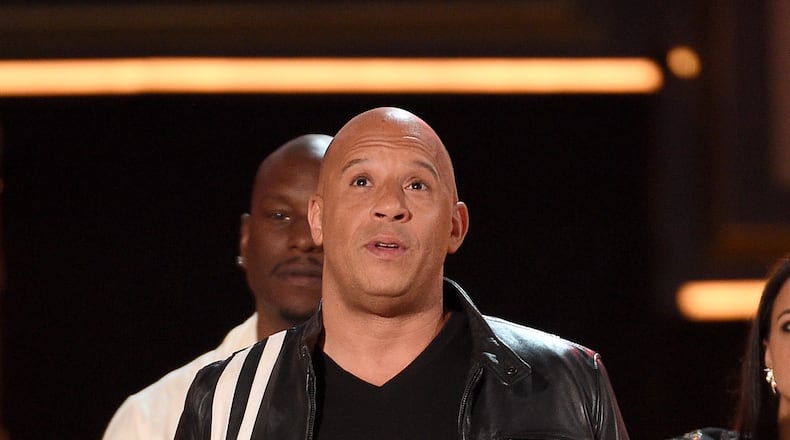 Actor Vin Diesel accepts the Generation Award during the 2017 MTV Movie & TV Awards at The Shrine Auditorium on May 7, 2017 in Los Angeles. Photo by Kevork Djansezian/Getty Images, via MTV