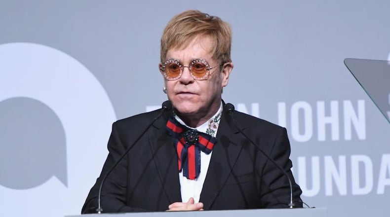 Sir Elton John speaks onstage at the Elton John AIDS Foundation gala as the organization celebrated it’s 25th anniversary in New York on Nov. 7, 2017.