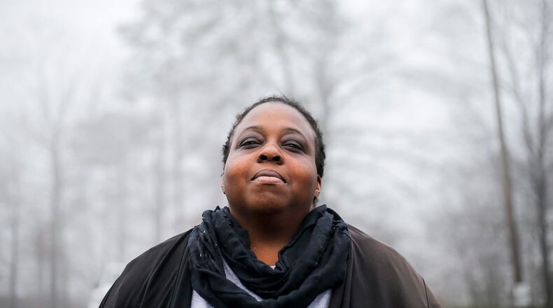 File photo: Monica DeLancy, founder of the We Thrive in Riverside Renters Association, stands for a photo in Marietta, Thursday, February 21, 2019. (ALYSSA POINTER/ALYSSA.POINTER@AJC.COM)