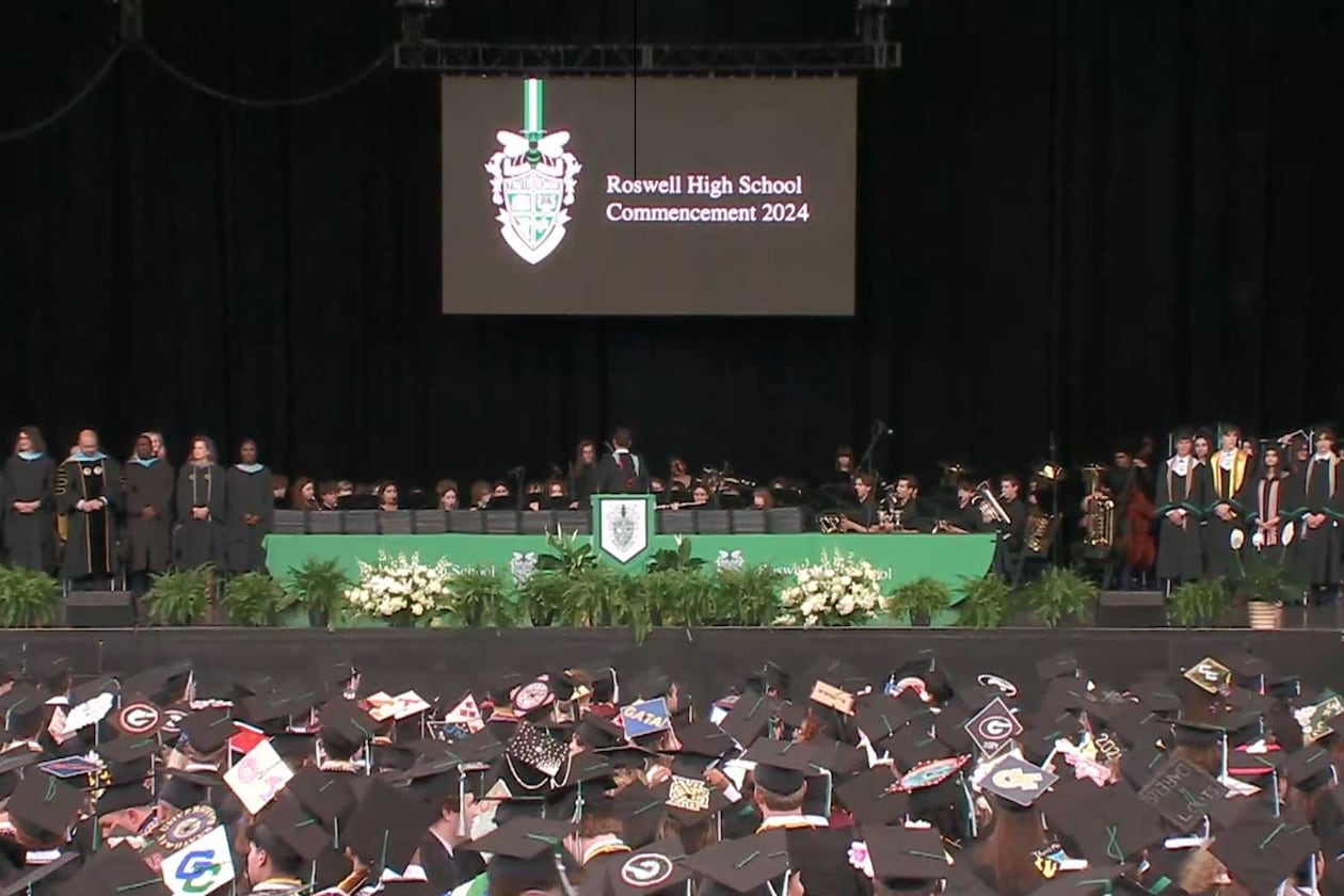 The Roswell High School Class of 2024 prepares for their next chapter after receiving their diplomas. (Photo Credit: Fulton County Schools)