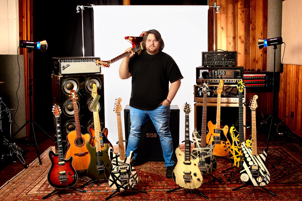 Wolfgang Van Halen will bring an array of axes to Atlanta for a gig with his band Mammoth at the Tabernacle on Saturday. (Courtesy of Bryan Beasley)