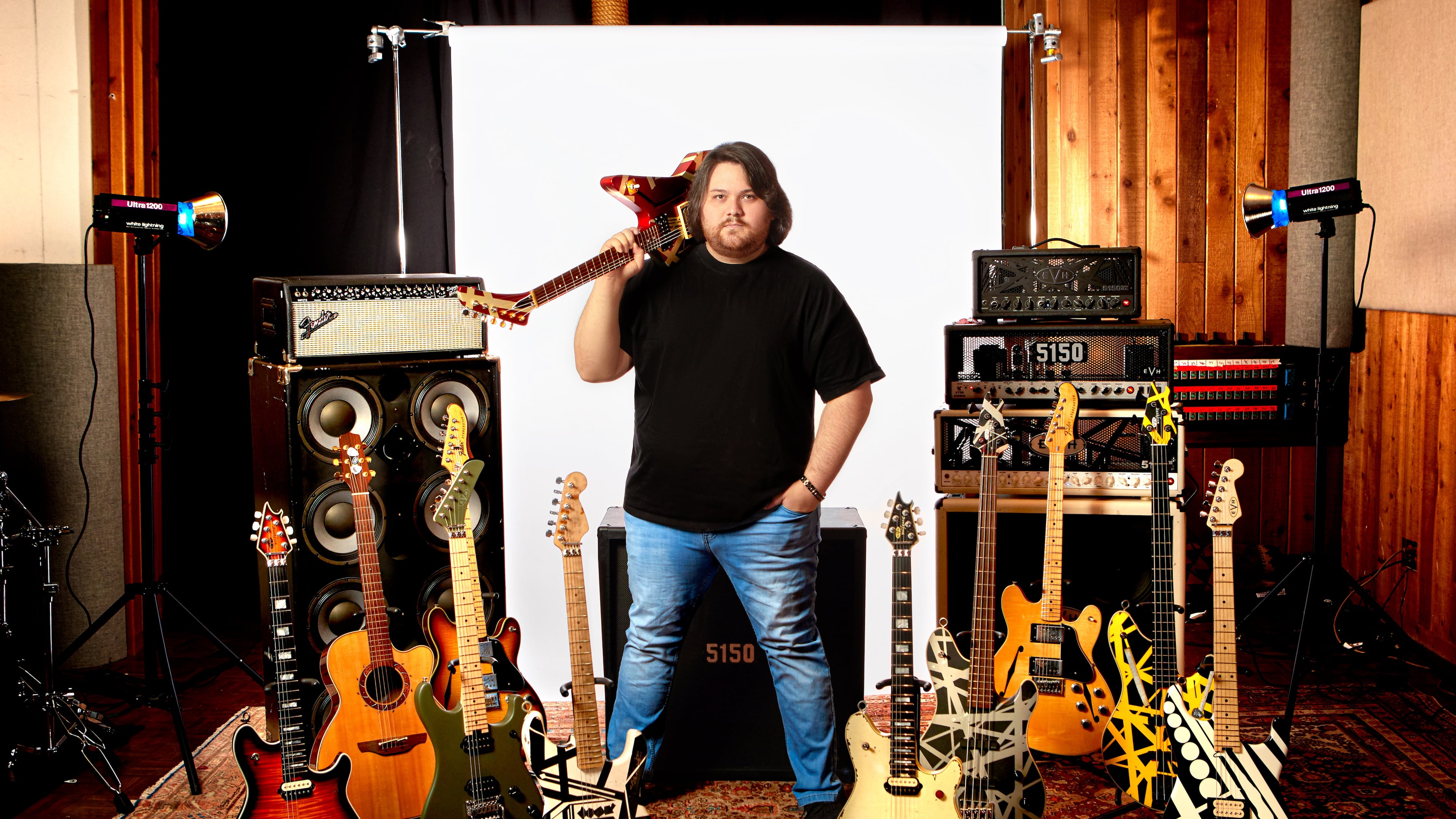 Wolfgang Van Halen will bring an array of axes to Atlanta for a gig with his band Mammoth at the Tabernacle on Saturday. (Courtesy of Bryan Beasley)