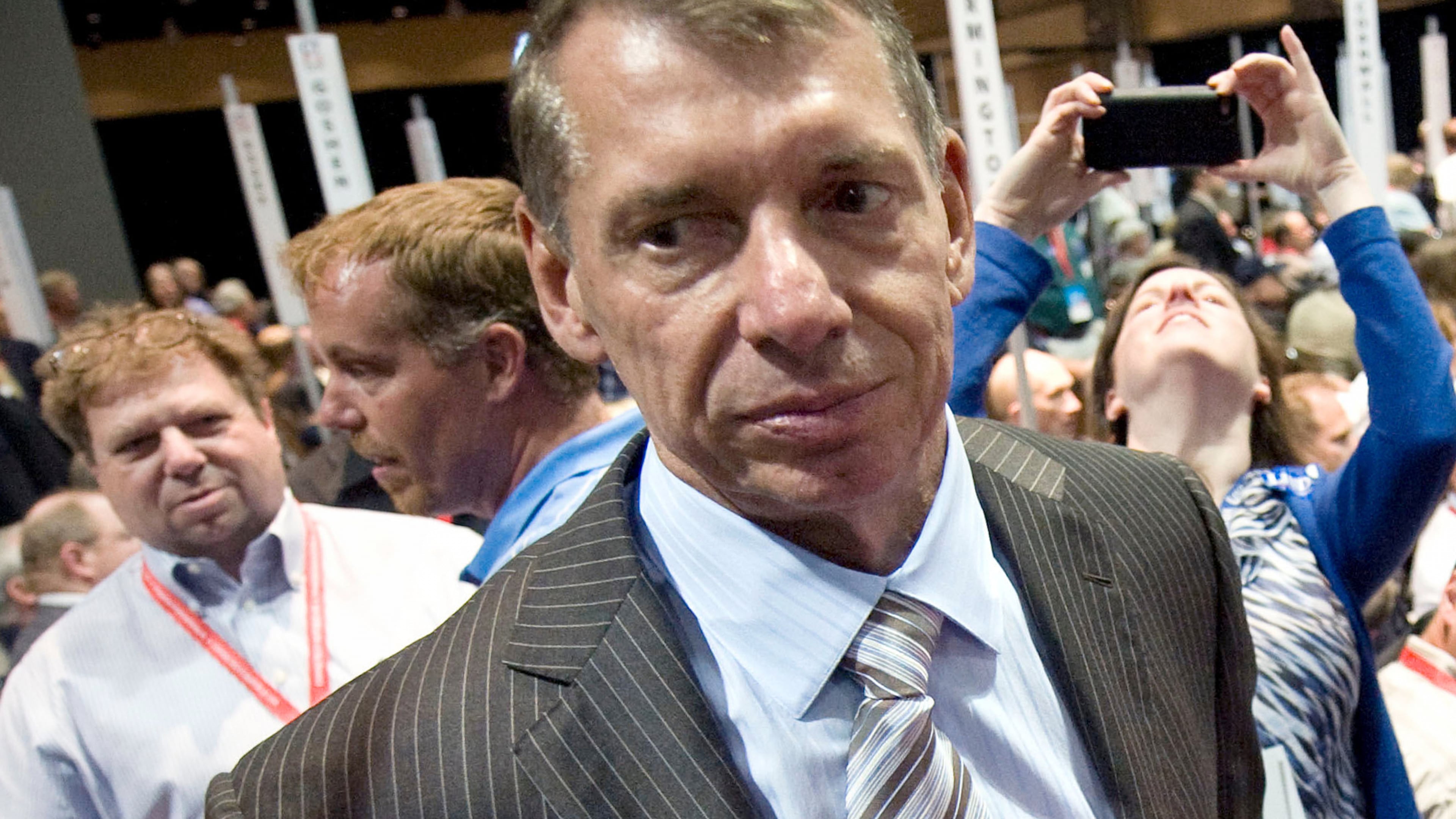 FILE - Vince McMahon attends the Republican state convention in Hartford, Conn., Friday, May 18, 2012. (AP Photo/Jessica Hill, File)
