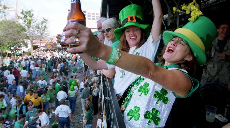 Celebrating St. Patrick’s Day in downtown Savannah. AP file/Stephen Morton