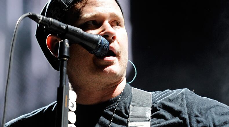 Blink-182 singer/guitarist Tom DeLonge performs at the Red Rock Casino as the band tours in support of the album "Neighborhoods" on Oct. 7, 2011, in Las Vegas.