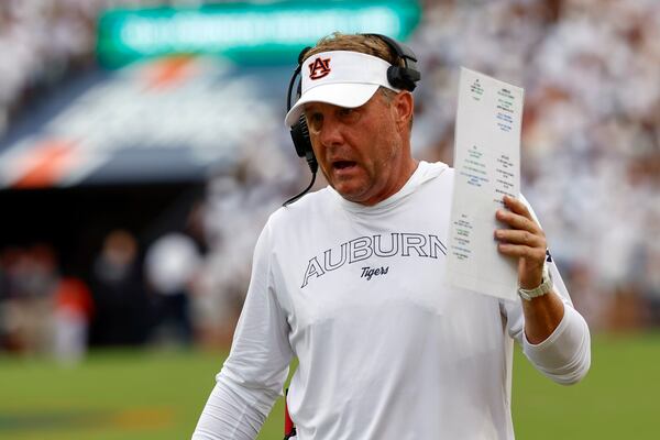 Auburn coach Hugh Freeze realizes his Tigers could draw Alabama and Georgia among their three permanent rivals to play each season. “It’s certainly two difficult games, but two that I know our fan base relishes and wants to continue,” Freeze said Wednesday. (Butch Dill/AP 2024)