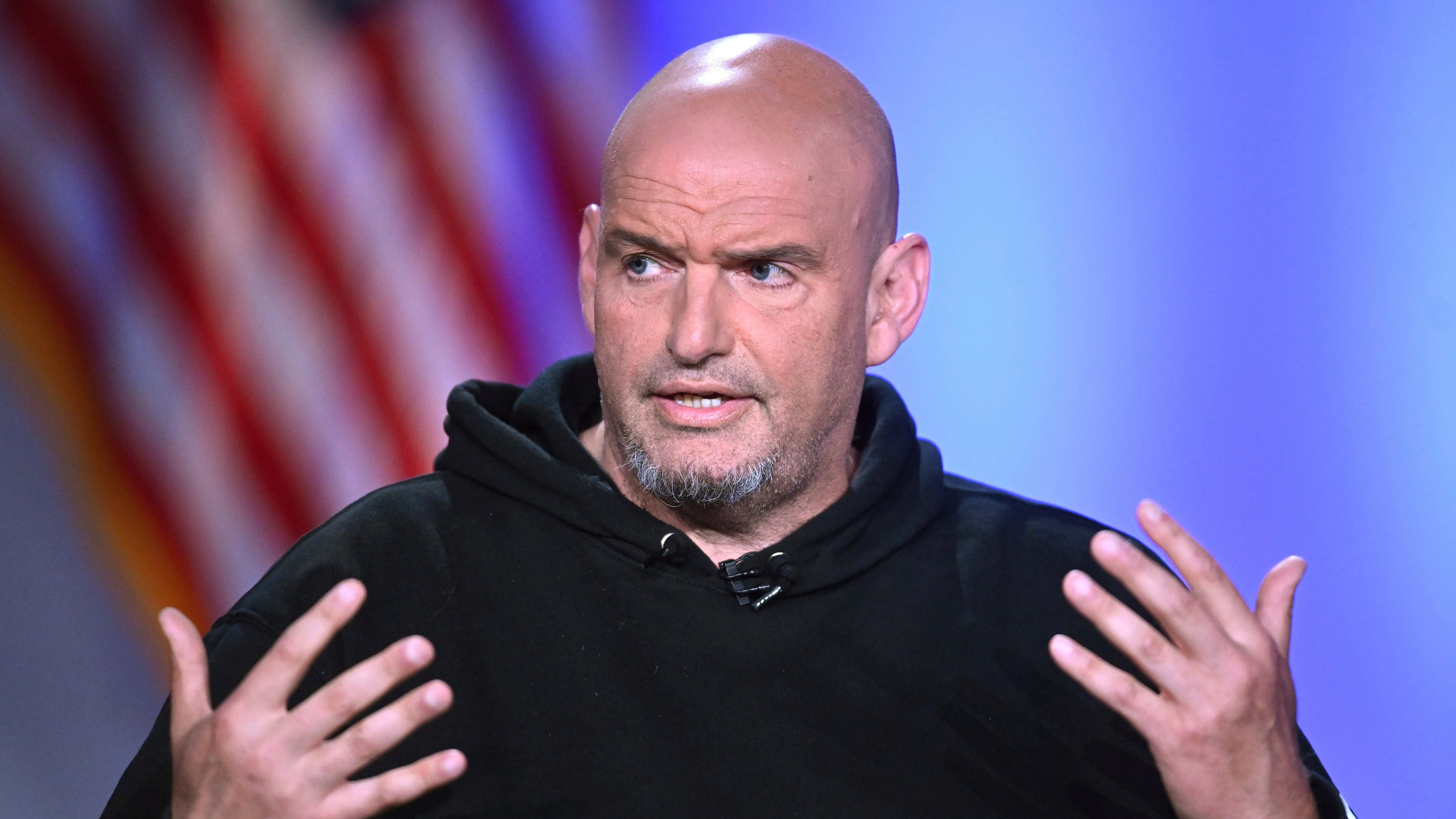 FILE - Sen. John Fetterman, D-Pa., participates in a debate, June 2, 2025, in Boston. (AP Photo/Steven Senne, File)