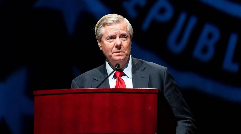 South Carolina Sen. Lindsey Graham on Friday, July 29, 2022. (Joshua Boucher/The State/TNS)
