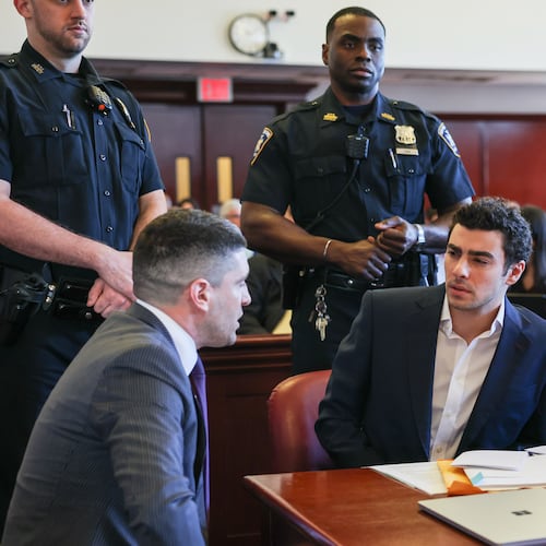 FILE - Luigi Mangione appears in Manhattan Criminal Court for an evidence hearing, Dec. 18, 2025, in New York. (Shannon Stapleton/Pool Photo via AP, File)