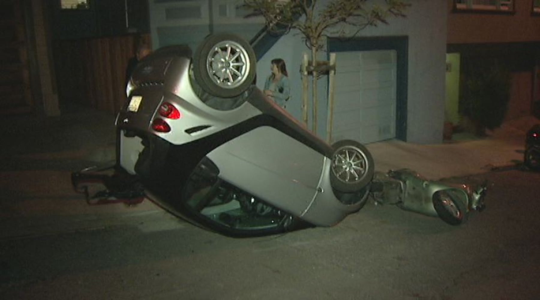 SF Smart car tipping
