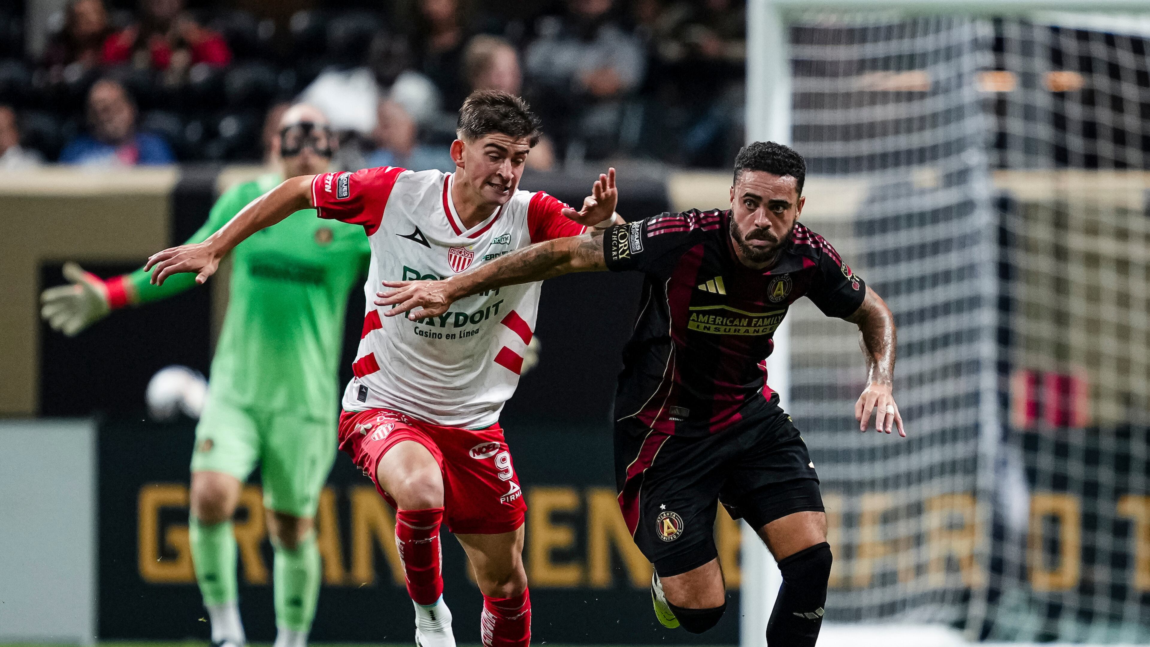 Atlanta United defender Derrick Williams dribbles the ball during the Leagues Cup match against the Necaxa at Mercedes-Benz Stadium on Wednesday. (Mitch Martin/Atlanta United)