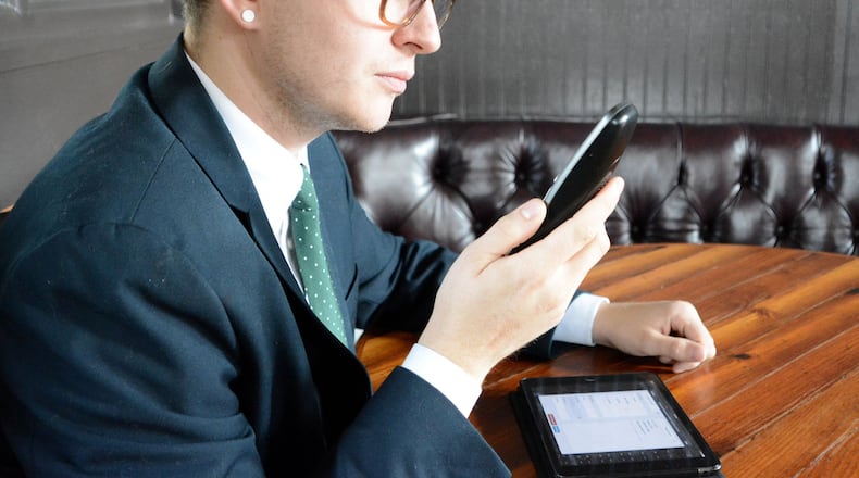 William Bubier is maitre d’ at Kimball House in Decatur. (Adrienne Harris / Special)