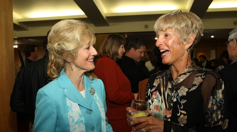 BEVERLY HILLS, CA - APRIL 27: (L-R) Voice actress Kathryn Beaumont and daughter of Milt Kahl, Sybil Byrnes attend the AMPAS presentation of "Milt Kahl: The Animation Michelangelo" at The Academy of Motion Picture Arts and Scence on April 27, 2009 in Los Angeles, California. (Photo by Kristian Dowling/Getty Images)