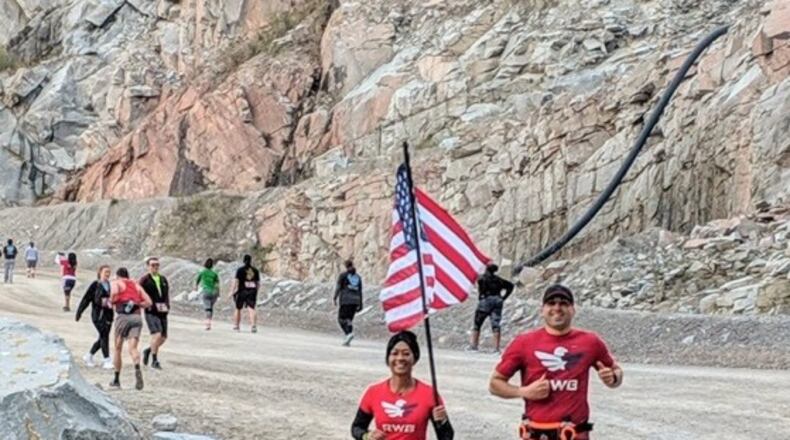 Runners participate in the Atlanta Quarry Crusher Run held at Vulcan Material's Norcross Quarry earlier this year. COURTESY OF VULCAN MATERIALS