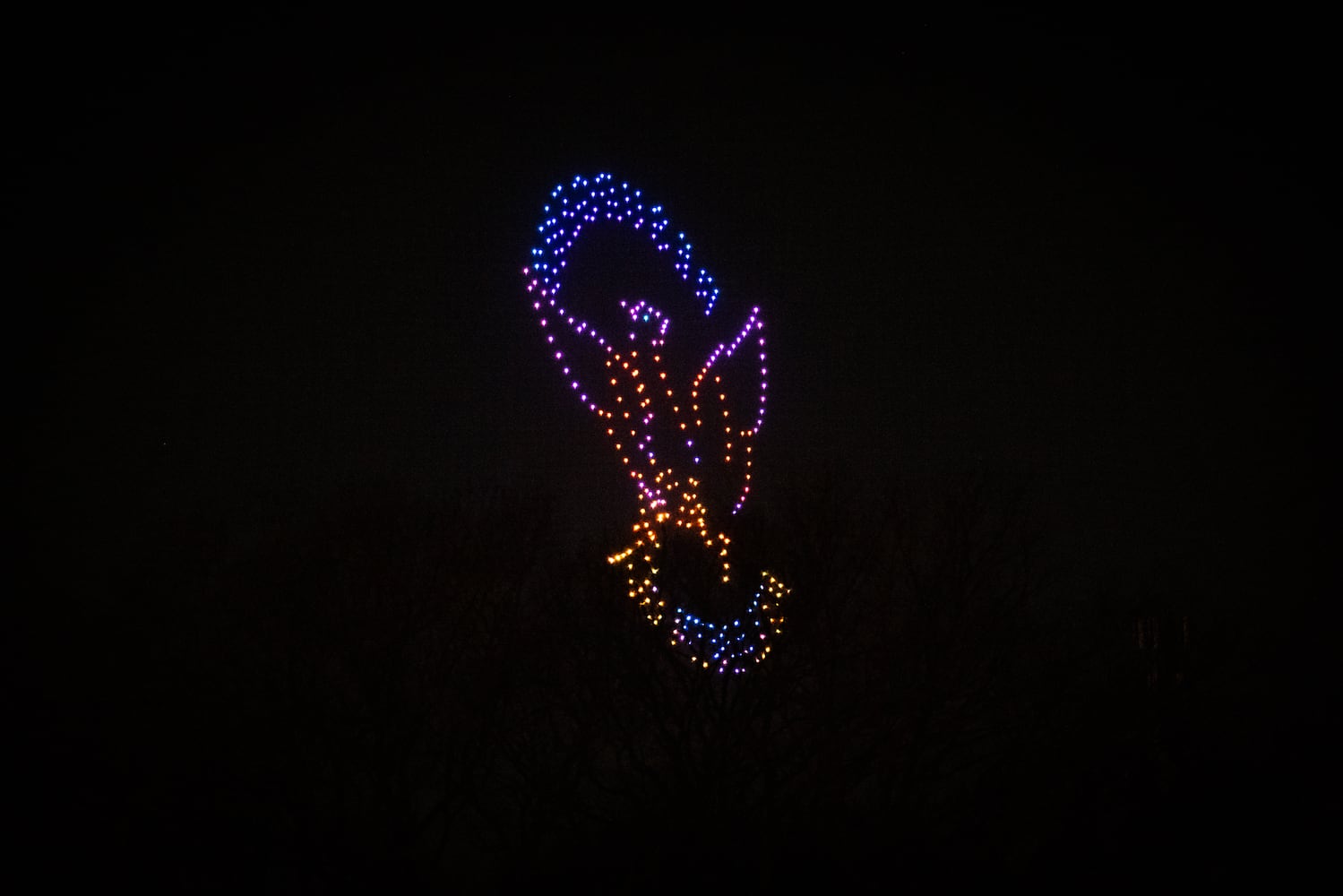 NYE revelers ring in 2026 watching Digital Drone Peach in the Sky