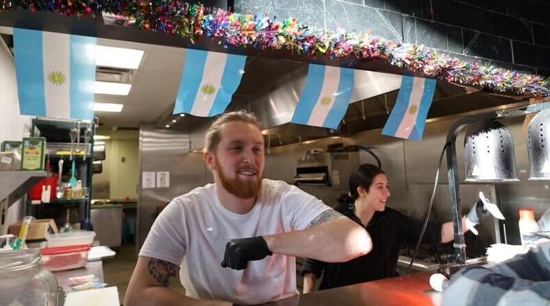 Kendrick (left) and Abril Bussard are the couple behind Atlanta pop-up Argentine Eats. / Courtesy of Argentine Eats