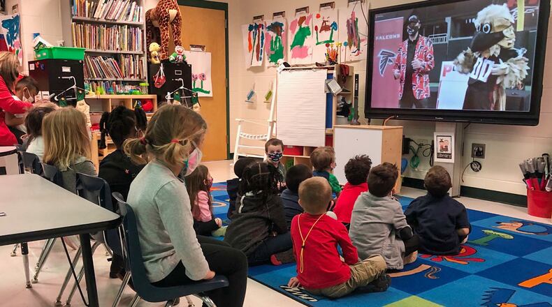 Students at Oak Grove and Inman Elementary got tips on living healthy from a famous feathered friend. Atlanta Falcons mascot Freddie Falcon flew in for a virtual visit in April to share tips on being active and eating right. A panel of health officials discussed the impact of low vaccination rates and COVID-19 variants on reopening schools in the fall during a virtual meeting this week. AJC FILE PHOTO