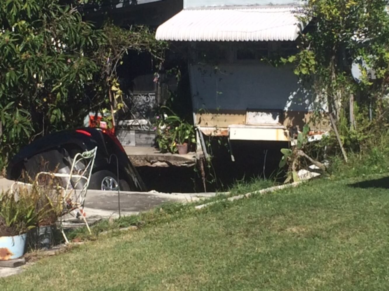 Holiday mobile home sinkhole