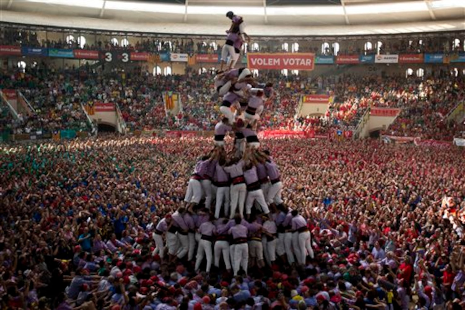 Spain Human Tower