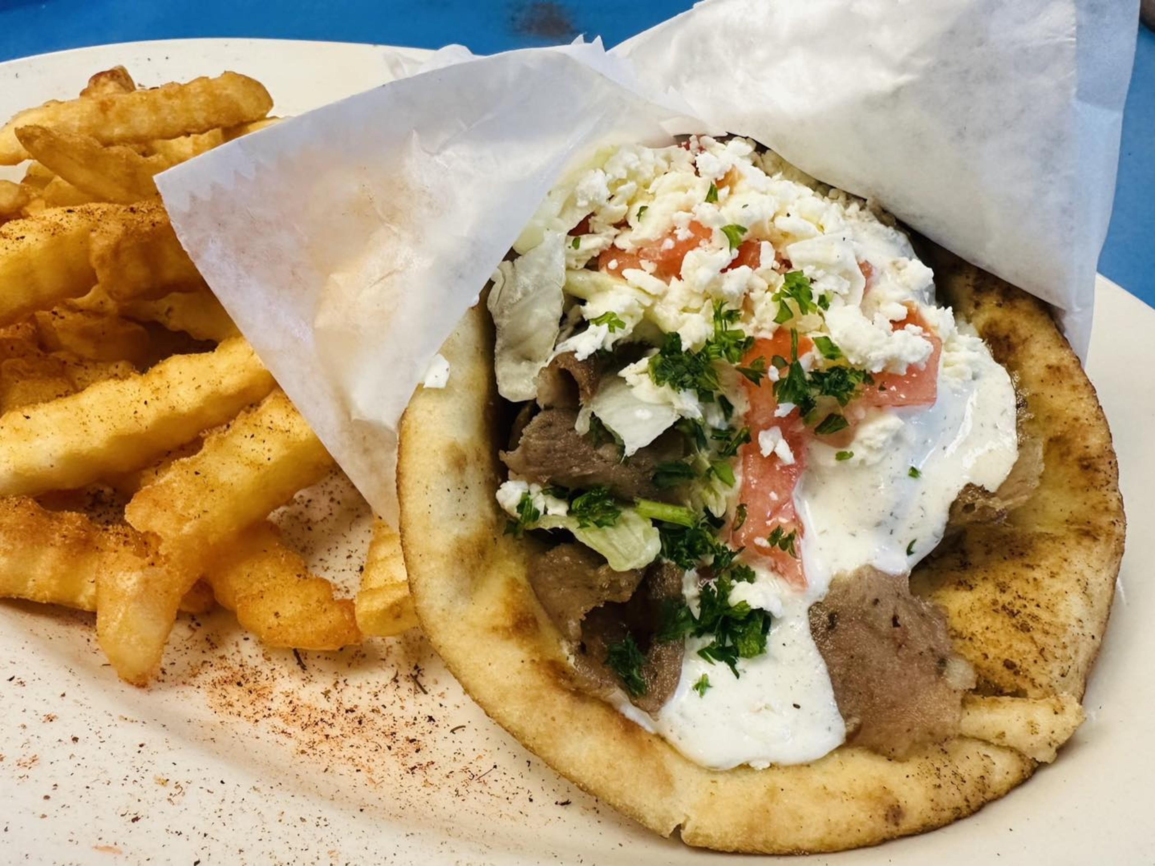 Fans of Olympia Cafe were stressed the restaurant might no longer be nearby with its gyro plate. (Courtesy of Olympia Cafe)