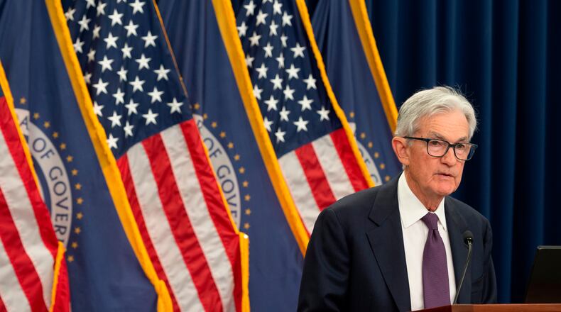 Federal Reserve Chairman Jerome Powell speaks at a news conference at the Federal Reserve following the Federal Open Market Committee meeting in Washington, Wednesday, April 29, 2026. (AP Photo/Cliff Owen)