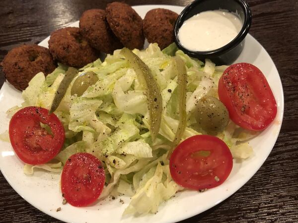 The falafel plate at Taaj Kabob & Grill in Peachtree Corners. CONTRIBUTED BY WENDELL BROCK