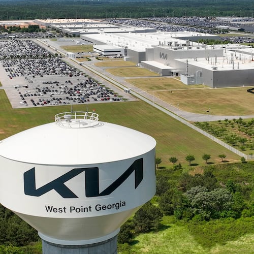 Auto sensors manufactured at Kia Motors' assembly plant in West Point are shipped to Mexico to be built into a wiring harness, then returned for calibration and final assembly. (Hyosub Shin/AJC 2022)