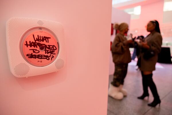 Slawn's show at the High Museum was inspired by rapper 21 Savage's new album, "What Happened to the Streets?" (Arvin Temkar/AJC)