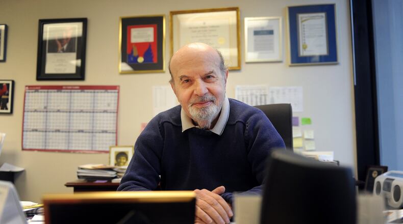 Chris Manos, shown here in his Atlanta office on Dec. 17, 2012, has been producer of Theater of the Stars since 1960. TOTS is the oldest theater company in Atlanta — celebrating its 60th anniversary in 2013 — and is the organization that gave a start to many other theater, dance and opera companies in metro Atlanta. BITA HONARVAR / BHONARVAR@AJC.COM