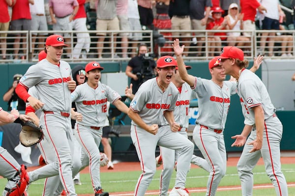 The Georgia Bulldogs are CWS-bound. (Miguel Martinez/AJC)