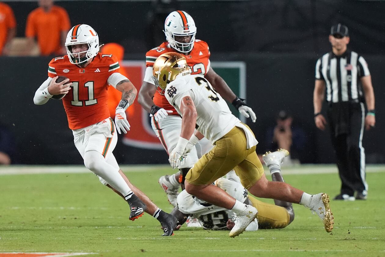 Miami's ability to reach the CFP championship game as the last at-large team to make the field and Notre Dame's controversial exclusion from the 12-team field last year has influenced ACC commissioner Jim Phillips to get behind a 24-team field. (Lynne Sladky/AP)