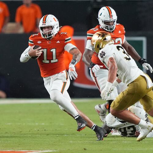 Miami's ability to reach the CFP championship game as the last at-large team to make the field and Notre Dame's controversial exclusion from the 12-team field last year has influenced ACC commissioner Jim Phillips to get behind a 24-team field. (Lynne Sladky/AP)
