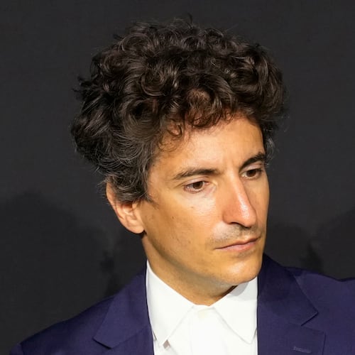 FILE- Prada Group Chief Marketing Officer Lorenzo Bertelli attends the presentation of the Axiom and Prada-designed spacesuit that will be used by NASA from 2026, in Milan, Italy, Wednesday, Oct. 16, 2024. (AP Photo/Antonio Calanni, File)