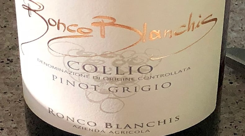 Ronco Blanchis Pinot Grigio on Saturday, July 21, 2018 in Cuyahoga Falls, Ohio. (Phil Masturzo/Akron Beacon Journal/TNS)