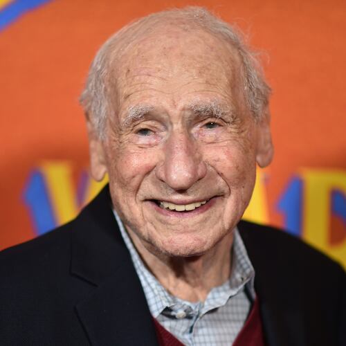 FILE - Mel Brooks arrives at the premiere of "Mel Brooks: The 99 Year Old Man!" in Los Angeles on Jan. 20, 2026. (Photo by Richard Shotwell/Invision/AP, File)